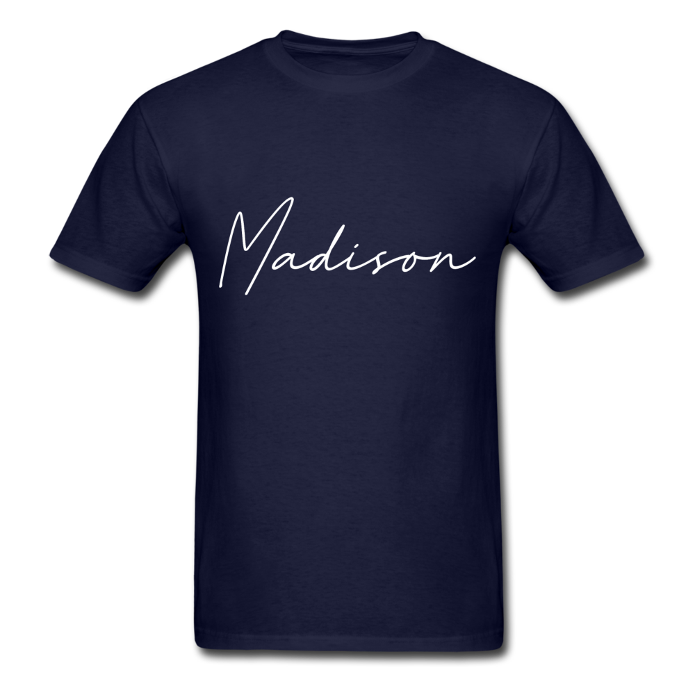 Madison County Cursive T-Shirt - navy