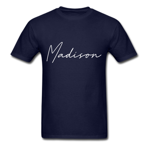 Madison County Cursive T-Shirt - navy