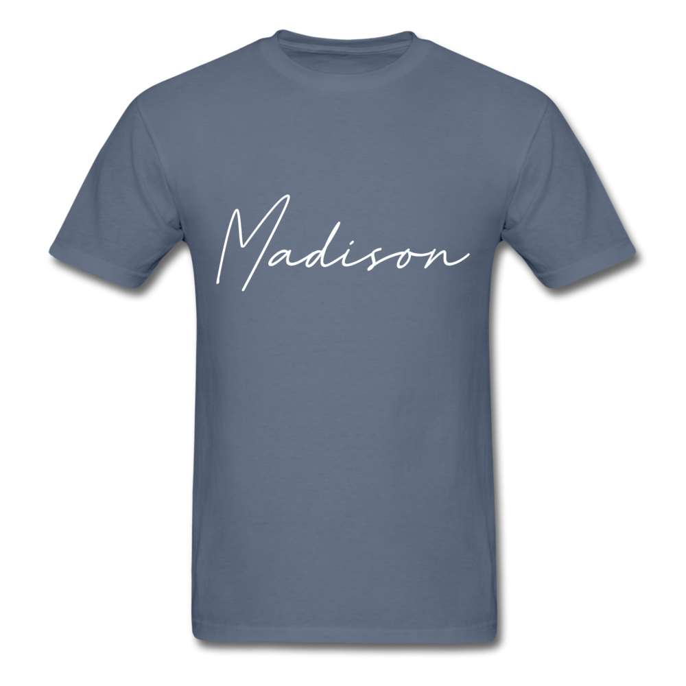 Madison County Cursive T-Shirt - denim