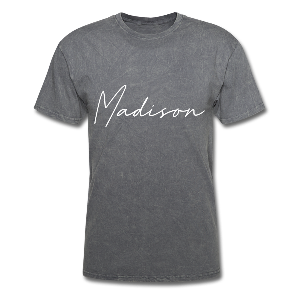 Madison County Cursive T-Shirt - mineral charcoal gray