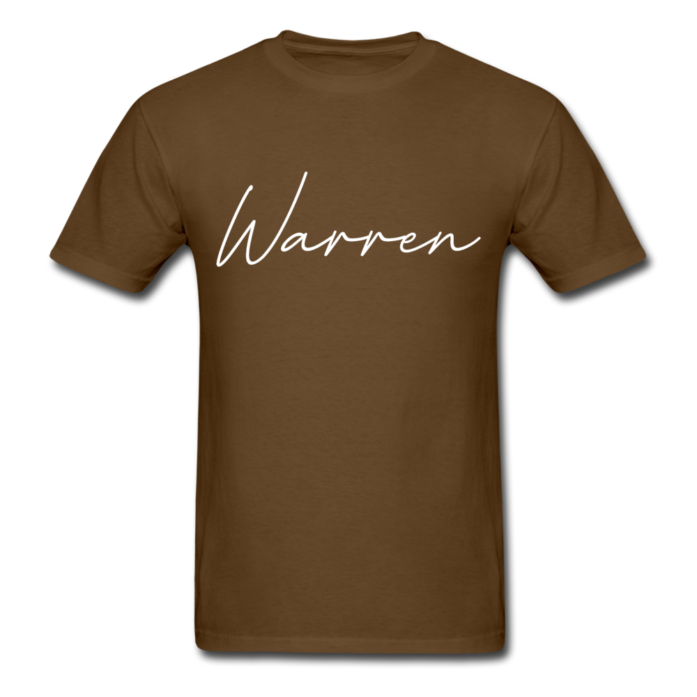 Warren County Cursive T-Shirt - brown