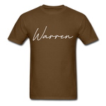 Warren County Cursive T-Shirt - brown