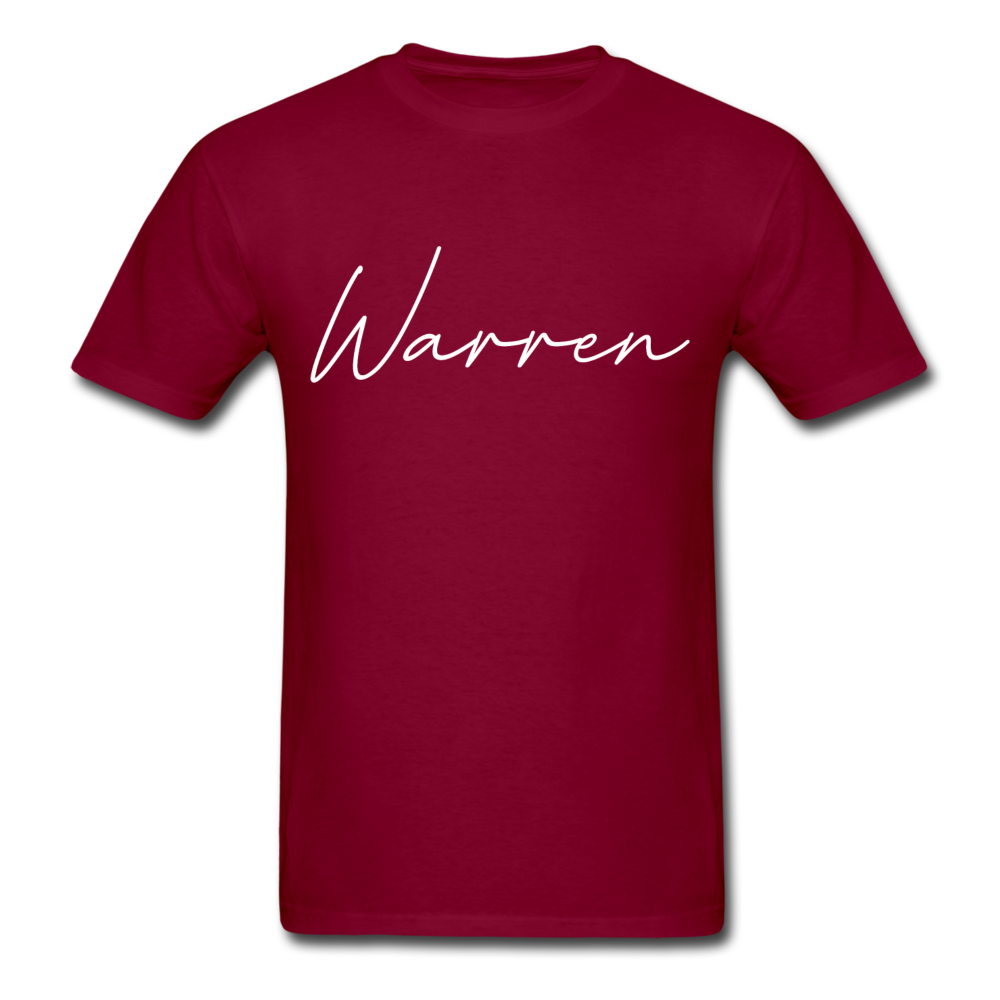 Warren County Cursive T-Shirt - burgundy