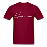 Warren County Cursive T-Shirt - burgundy