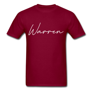 Warren County Cursive T-Shirt - burgundy