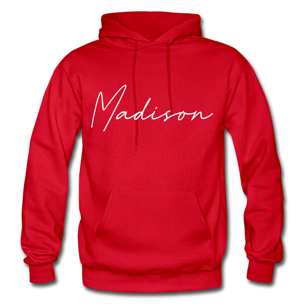 Madison County Cursive Hoodie - red