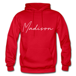 Madison County Cursive Hoodie - red