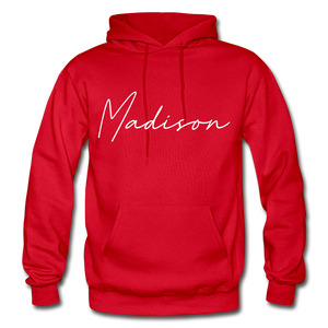 Madison County Cursive Hoodie - red