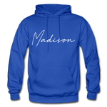 Madison County Cursive Hoodie - royal blue