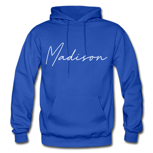 Madison County Cursive Hoodie - royal blue