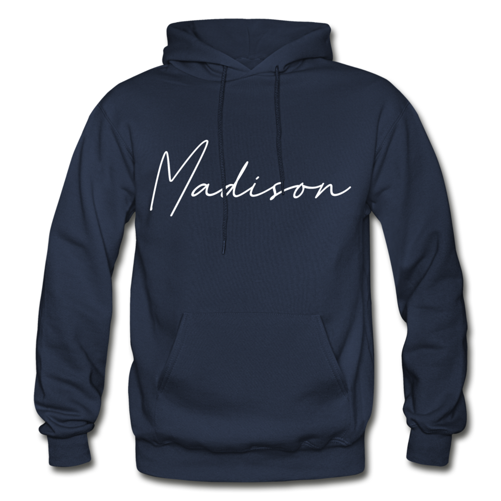 Madison County Cursive Hoodie - navy
