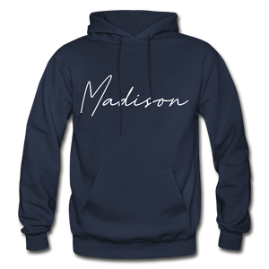 Madison County Cursive Hoodie - navy