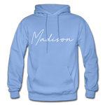 Madison County Cursive Hoodie - carolina blue