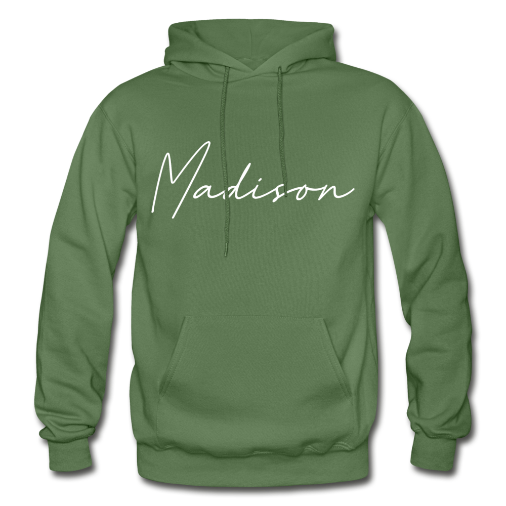 Madison County Cursive Hoodie - military green