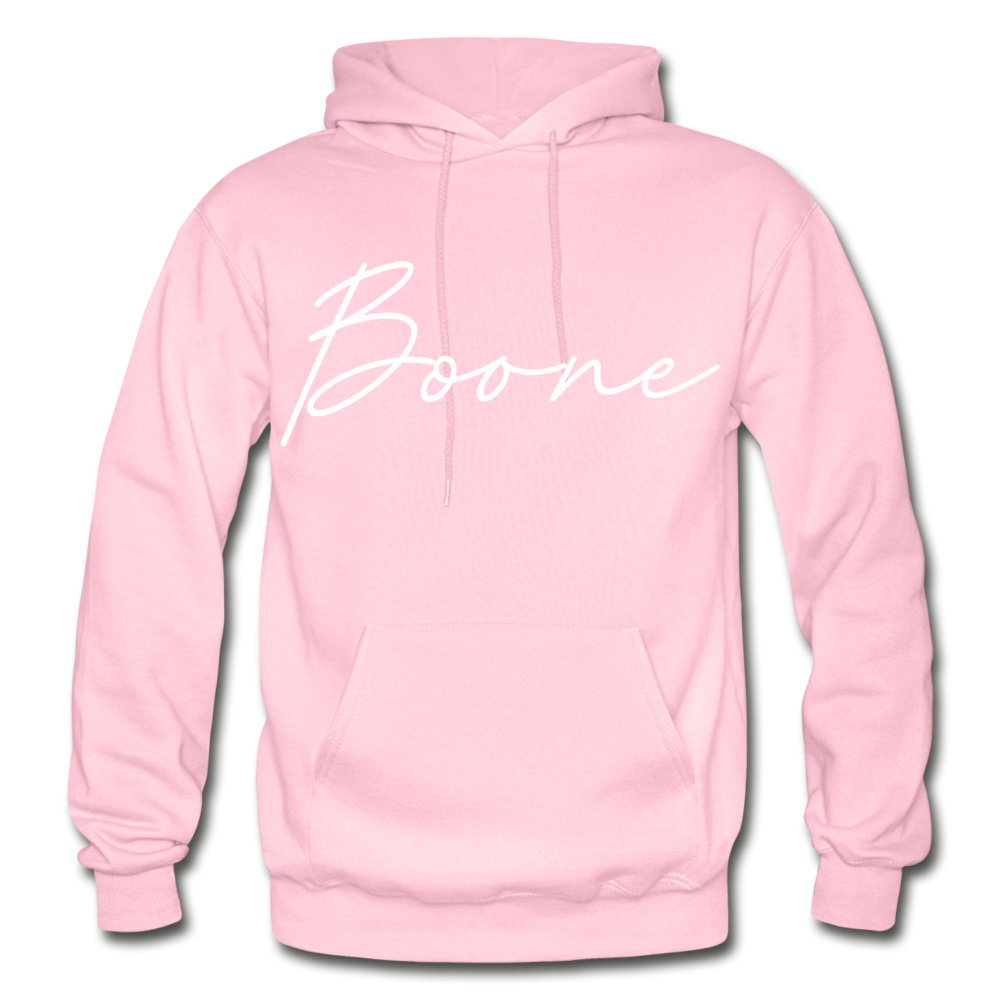 Boone County Cursive Hoodie - light pink