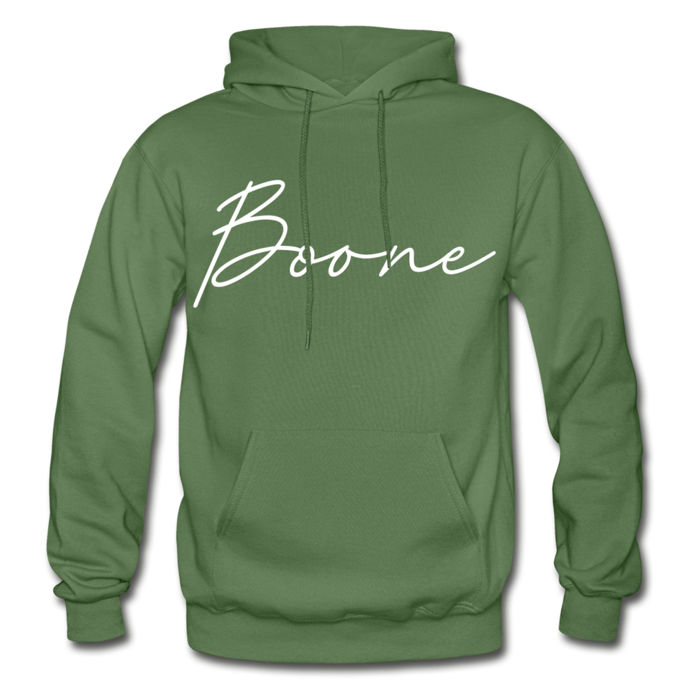 Boone County Cursive Hoodie - military green