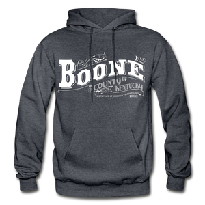 Boone County Ornate Hoodie - charcoal gray