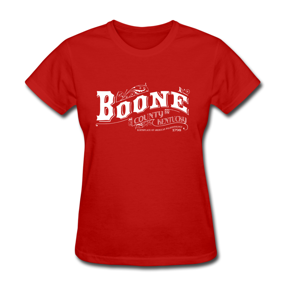 Boone County Ornate Women's T-Shirt - red