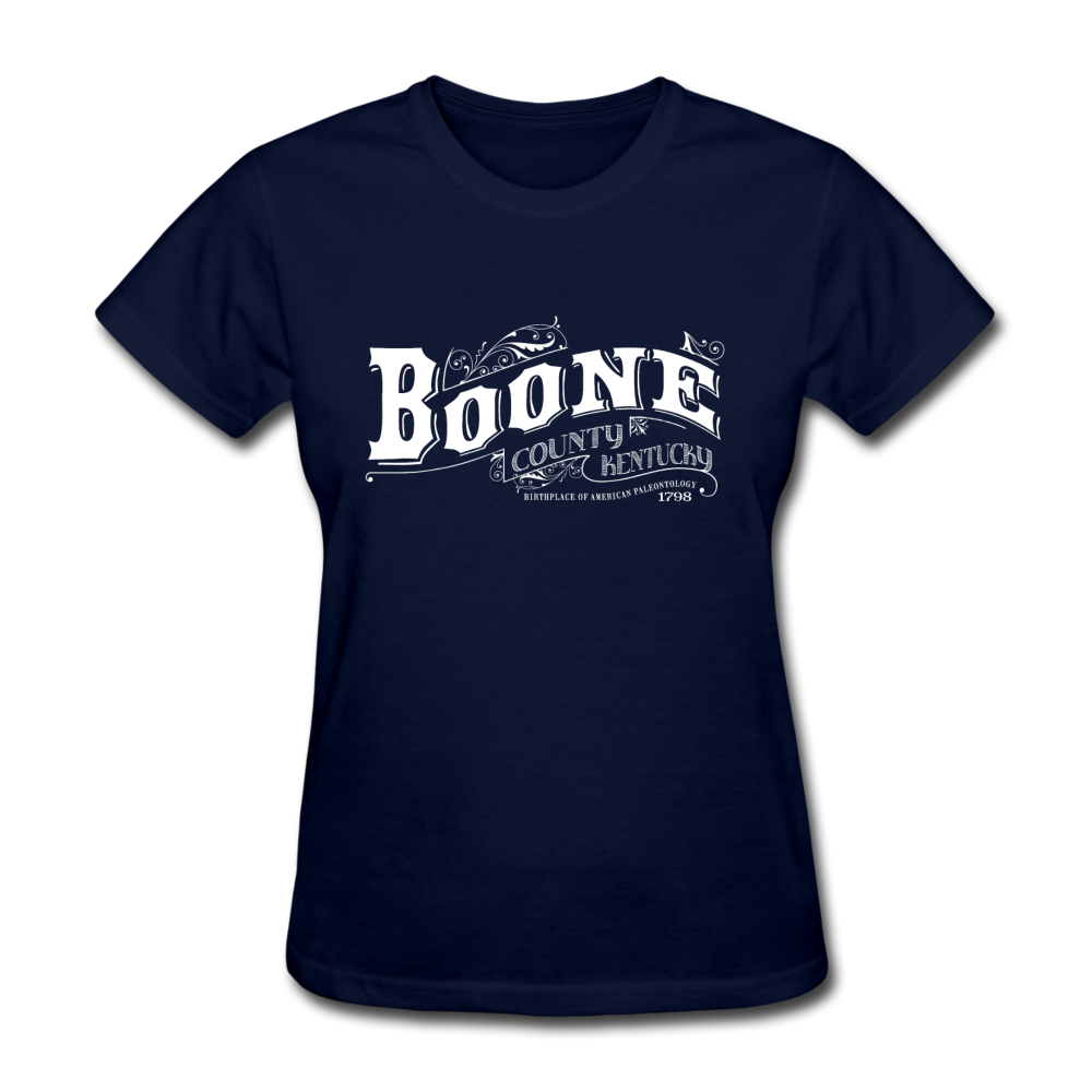 Boone County Ornate Women's T-Shirt - navy