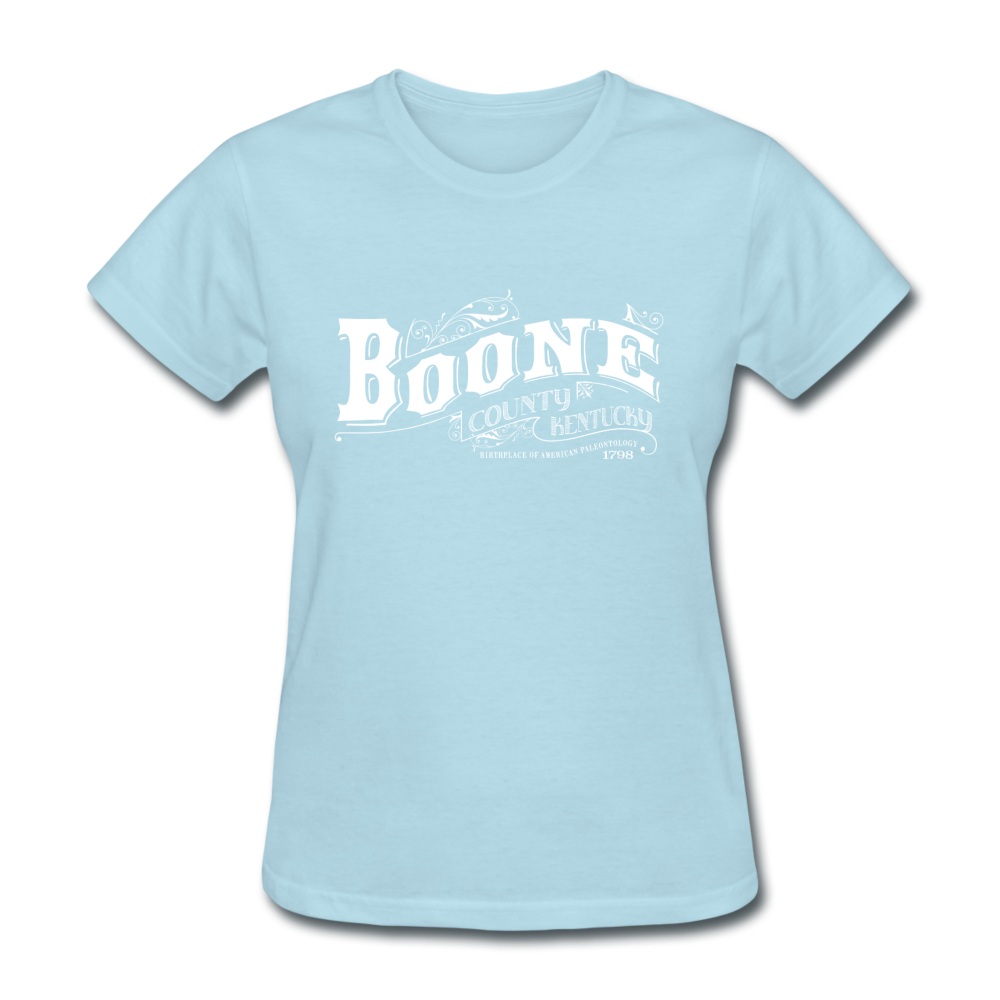 Boone County Ornate Women's T-Shirt - powder blue