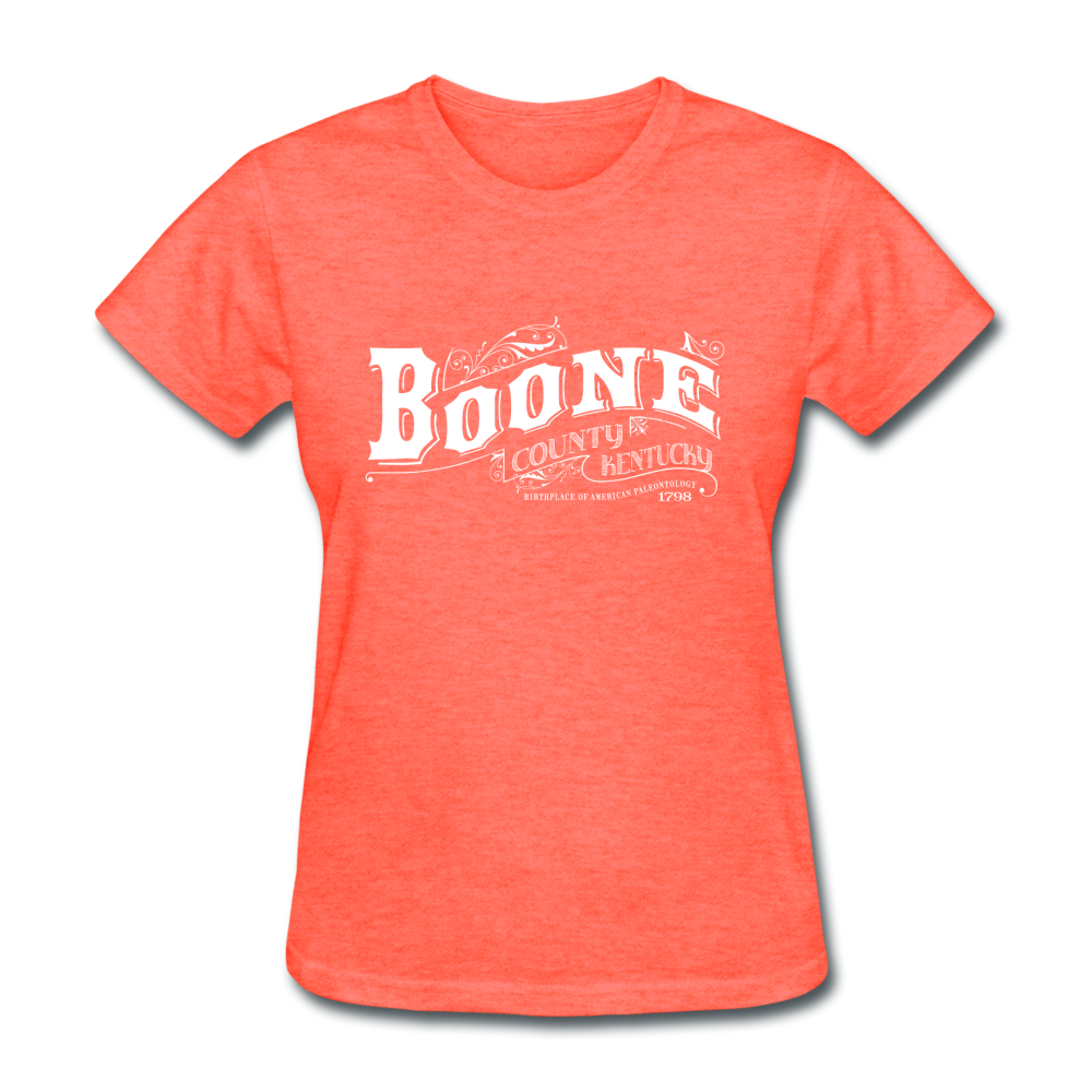 Boone County Ornate Women's T-Shirt - heather coral