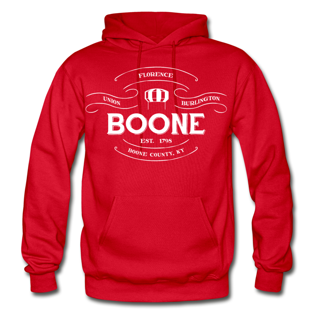 Boone County Vintage Banner Hoodie - red