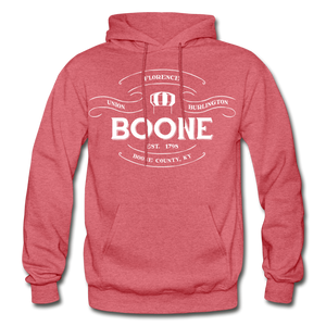 Boone County Vintage Banner Hoodie - heather red