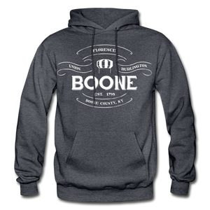 Boone County Vintage Banner Hoodie - charcoal gray