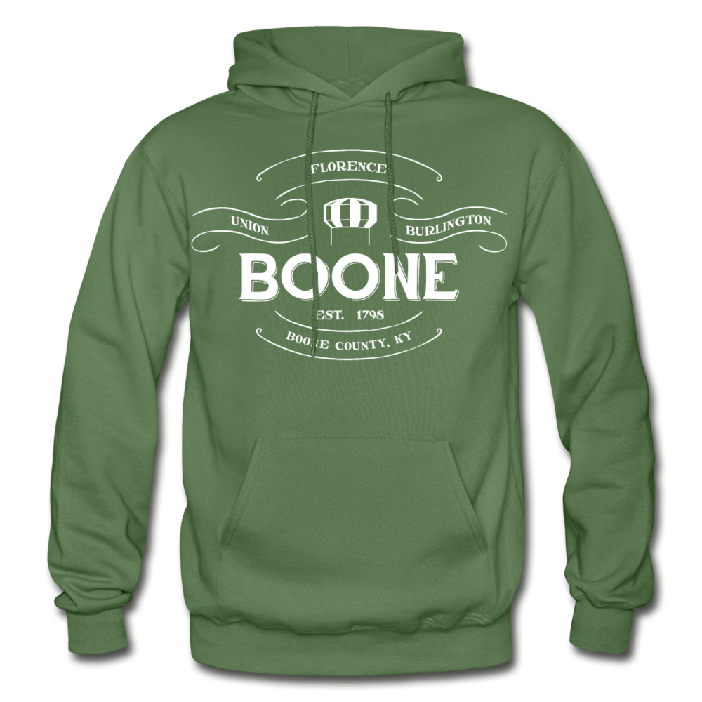 Boone County Vintage Banner Hoodie - military green