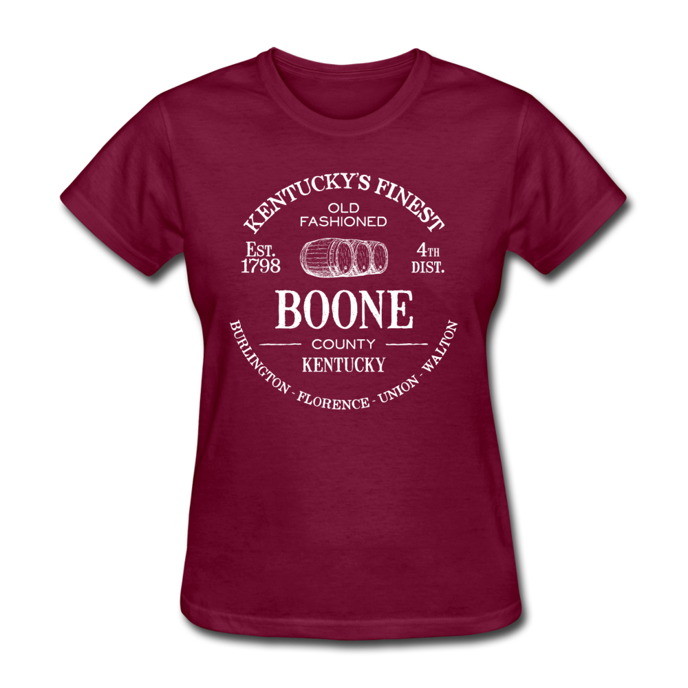 Boone County Vintage KY's Finest Women's T-Shirt - burgundy