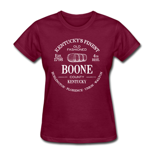 Boone County Vintage KY's Finest Women's T-Shirt - burgundy