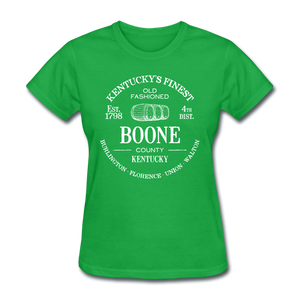 Boone County Vintage KY's Finest Women's T-Shirt - bright green