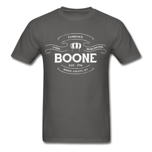 Boone County Vintage Banner T-Shirt - charcoal