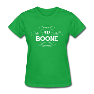 Boone County Vintage Banner Women's T-Shirt - bright green