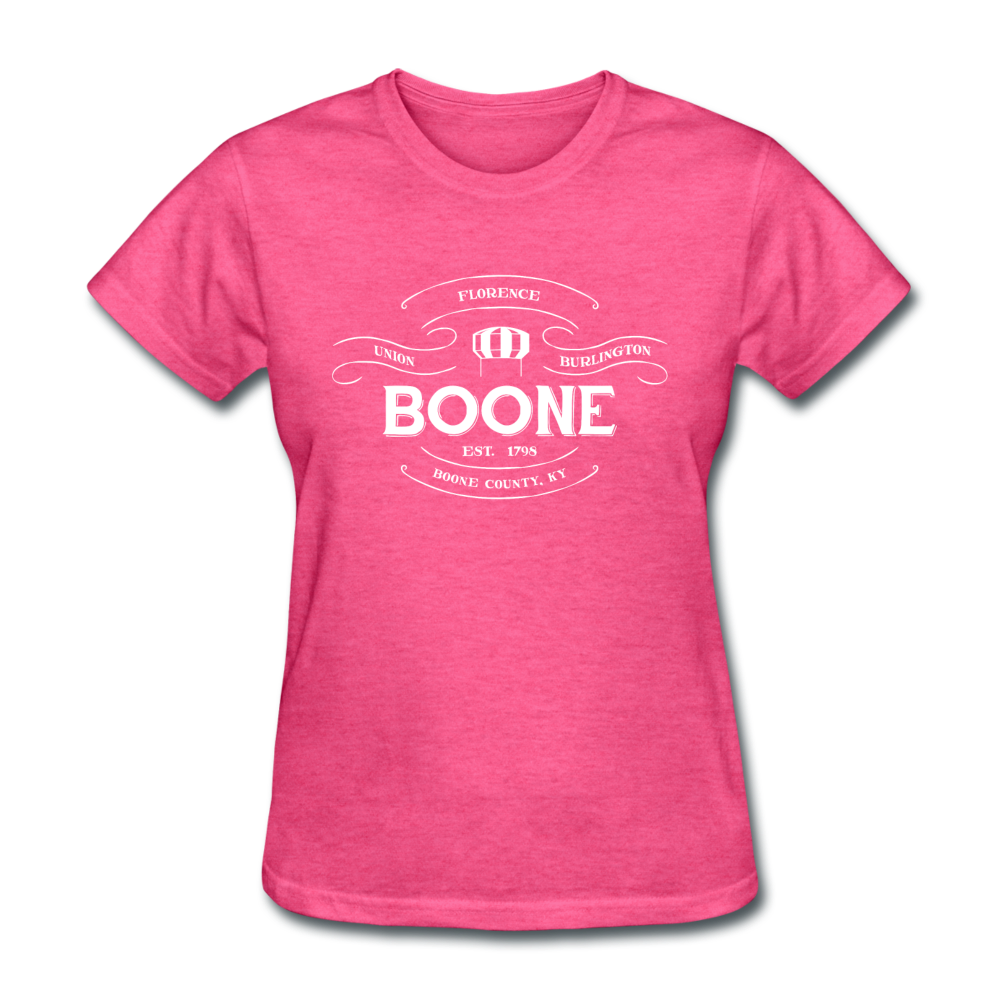 Boone County Vintage Banner Women's T-Shirt - heather pink
