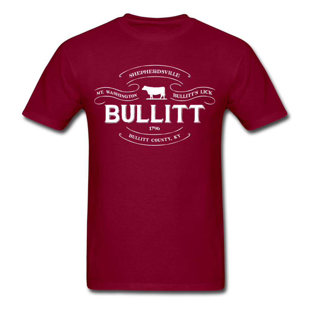 Bullitt County Vintage Banner T-Shirt - burgundy