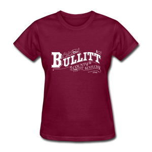 Bullitt County Ornate Women's T-Shirt - burgundy
