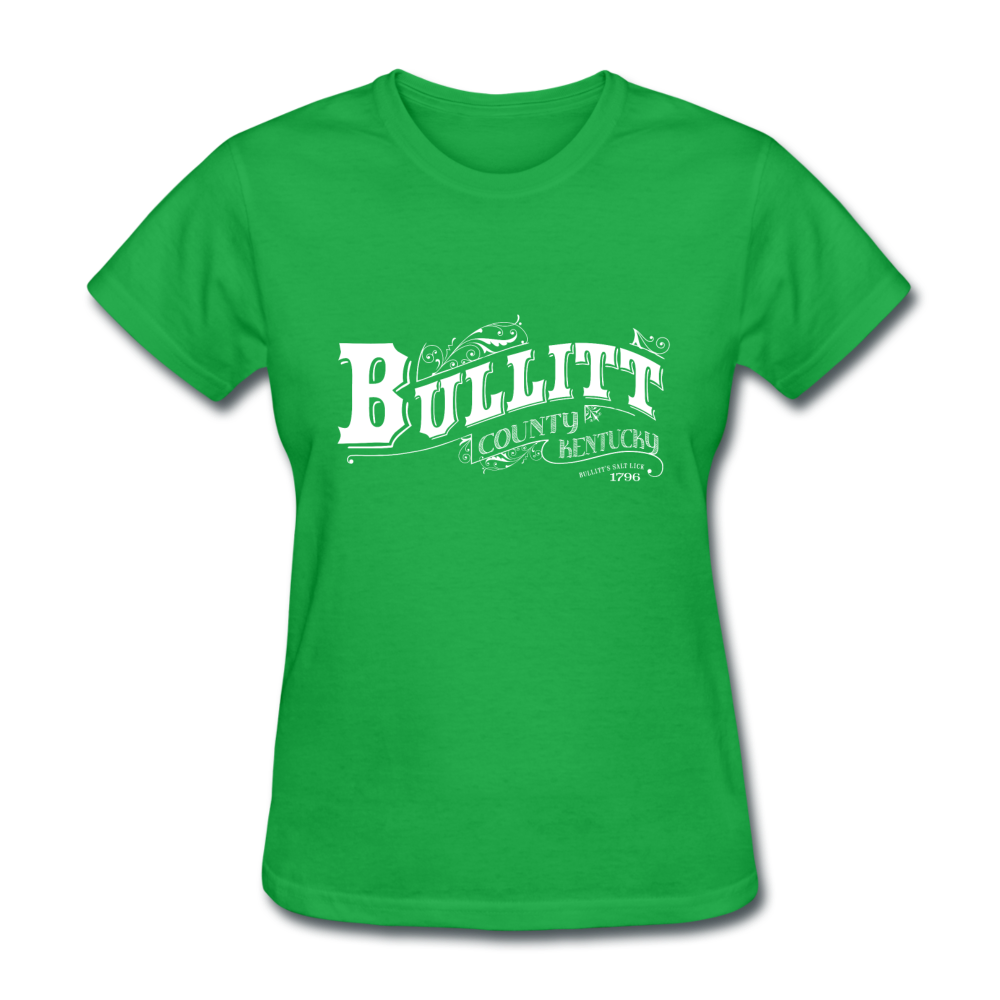 Bullitt County Ornate Women's T-Shirt - bright green