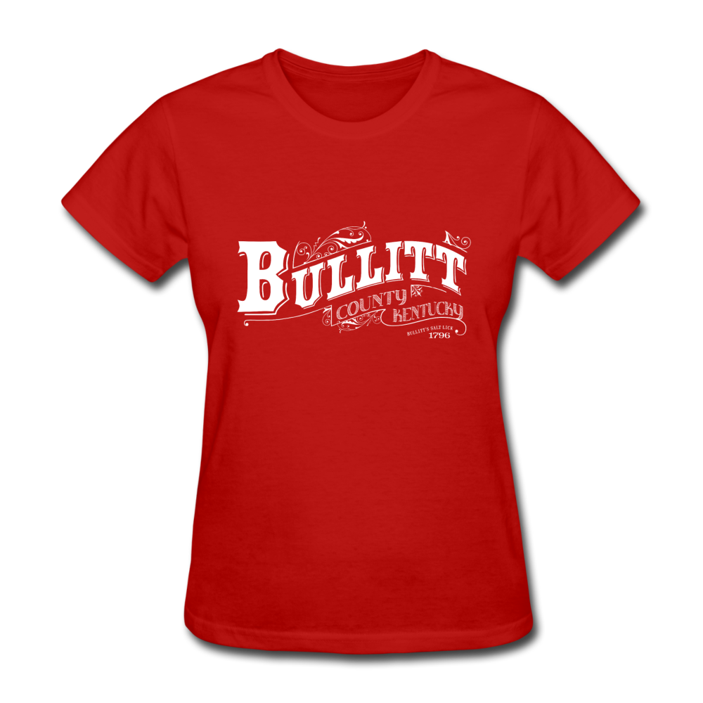 Bullitt County Ornate Women's T-Shirt - red