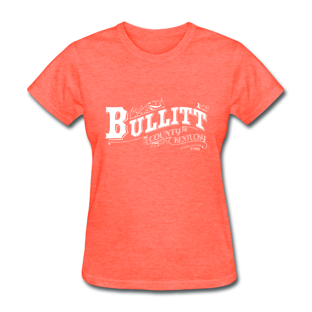 Bullitt County Ornate Women's T-Shirt - heather coral