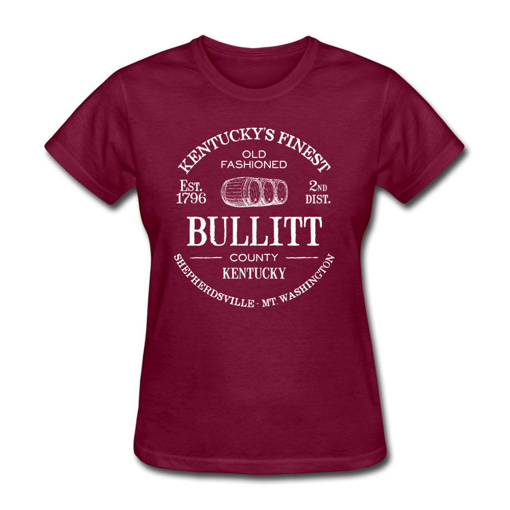 Bullitt County Vintage KY's Finest Women's T-Shirt - burgundy