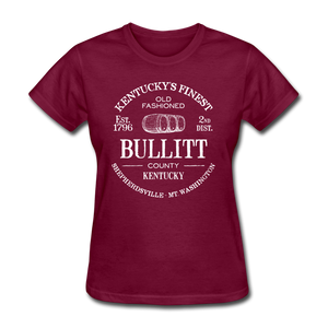 Bullitt County Vintage KY's Finest Women's T-Shirt - burgundy