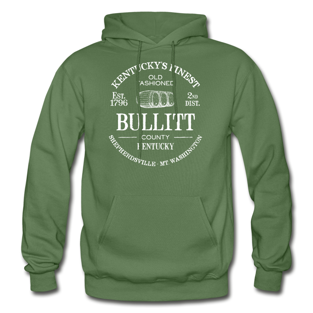 Bullitt County Vintage KY's Finest Hoodie - military green