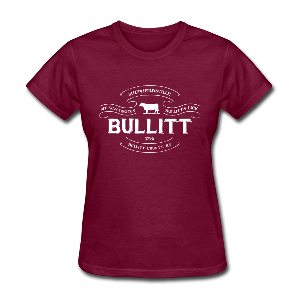 Bullitt County Vintage Banner Women's T-Shirt - burgundy