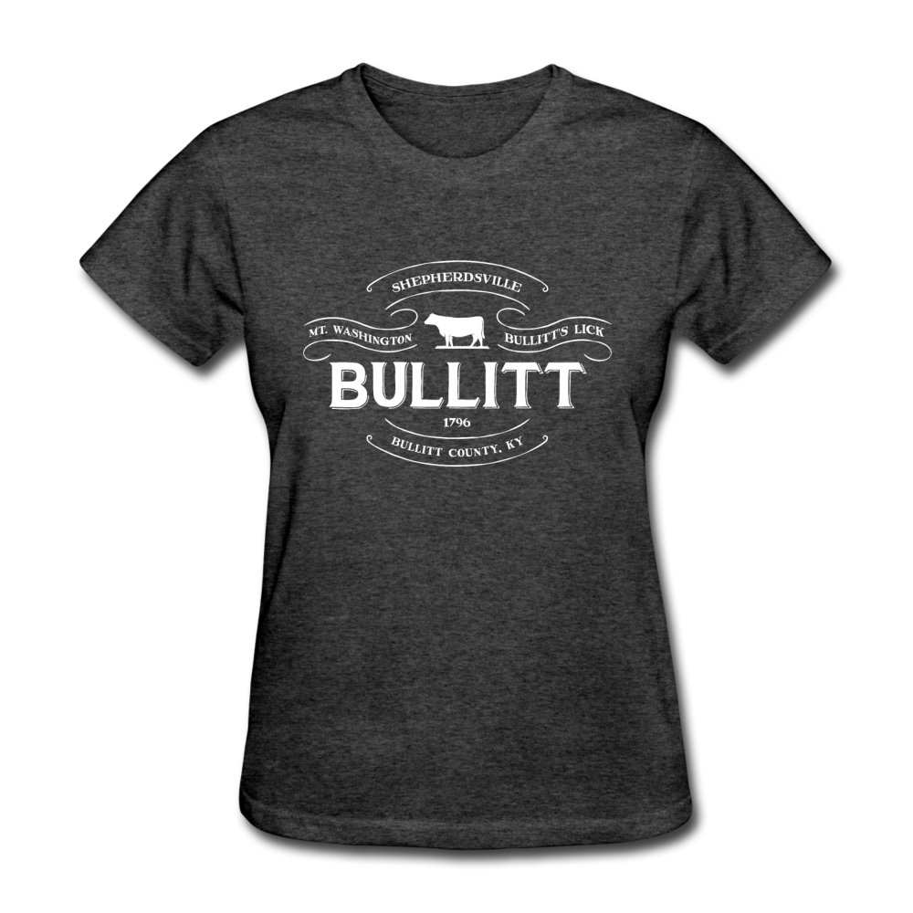 Bullitt County Vintage Banner Women's T-Shirt - heather black