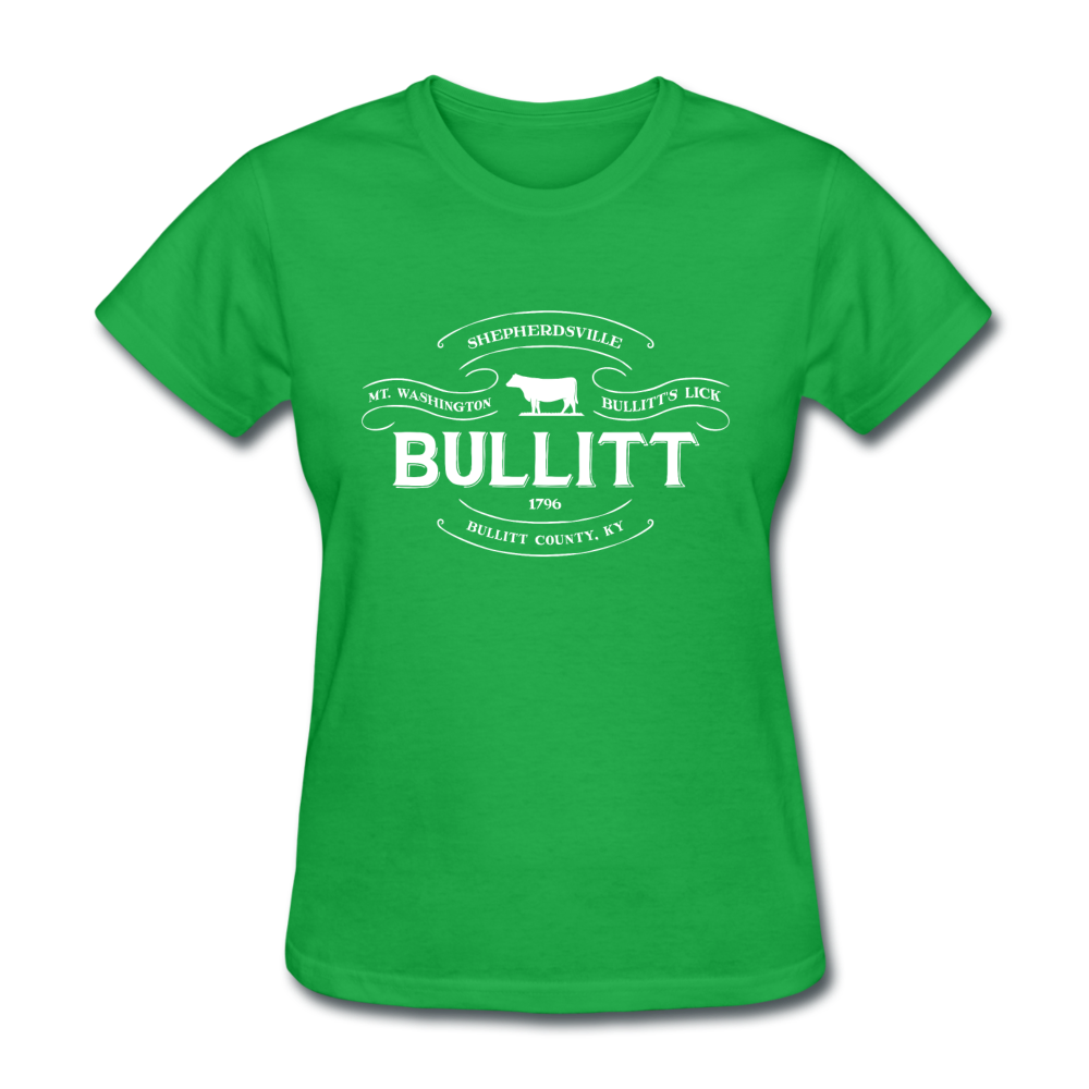 Bullitt County Vintage Banner Women's T-Shirt - bright green