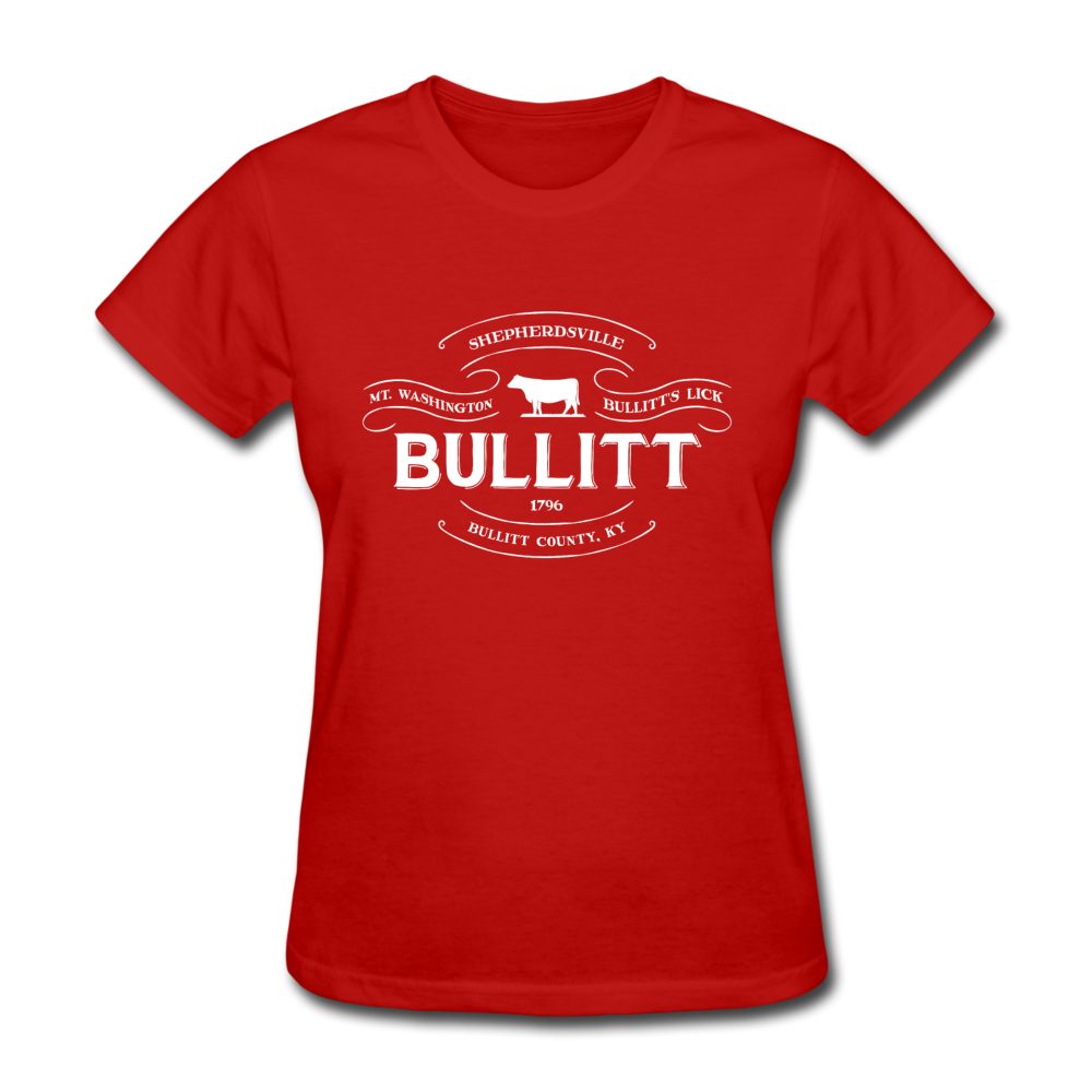 Bullitt County Vintage Banner Women's T-Shirt - red