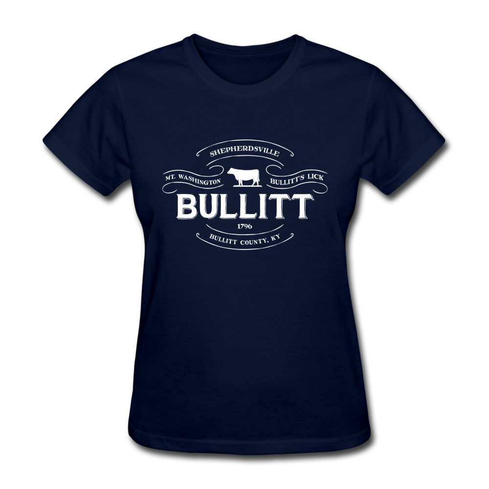 Bullitt County Vintage Banner Women's T-Shirt - navy