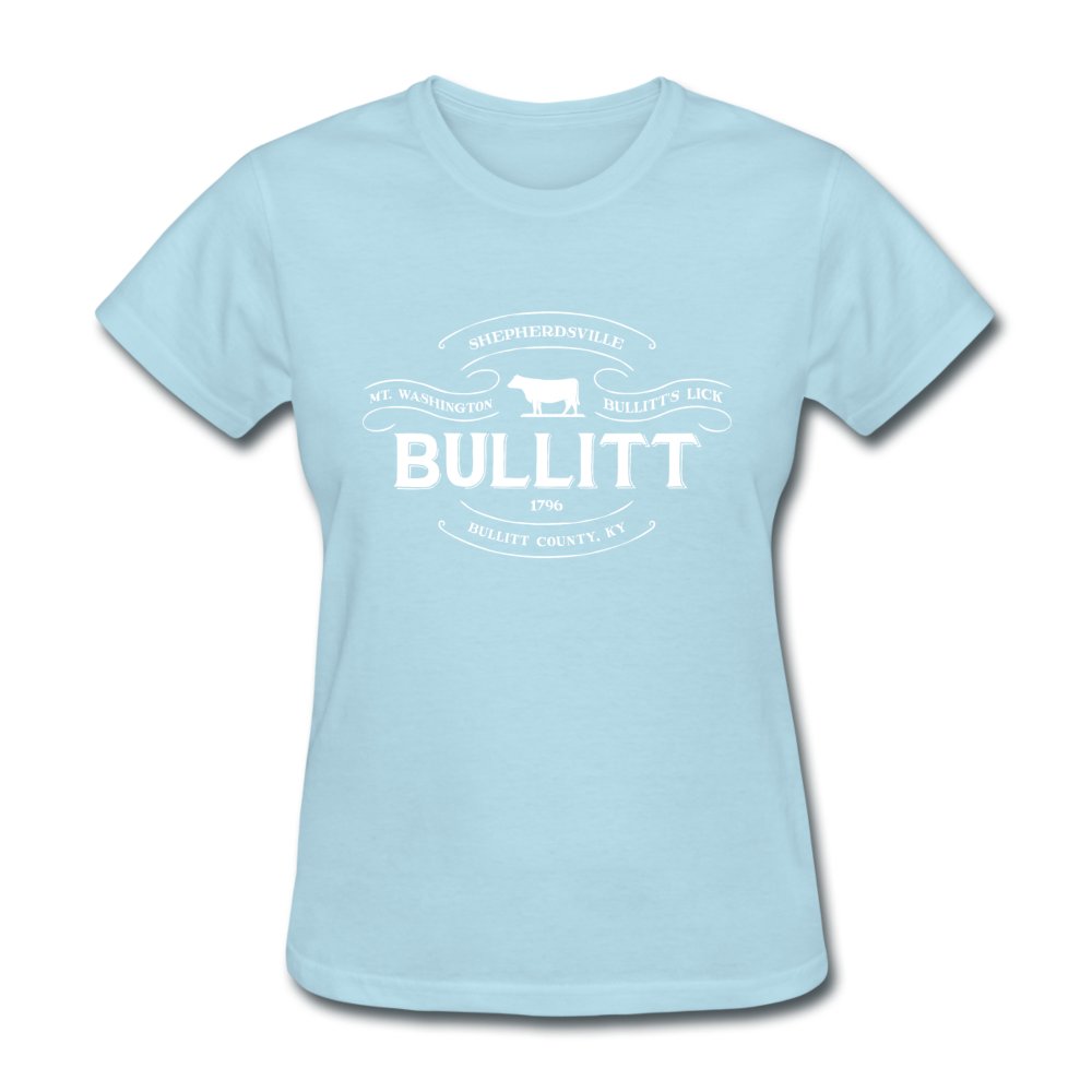 Bullitt County Vintage Banner Women's T-Shirt - powder blue