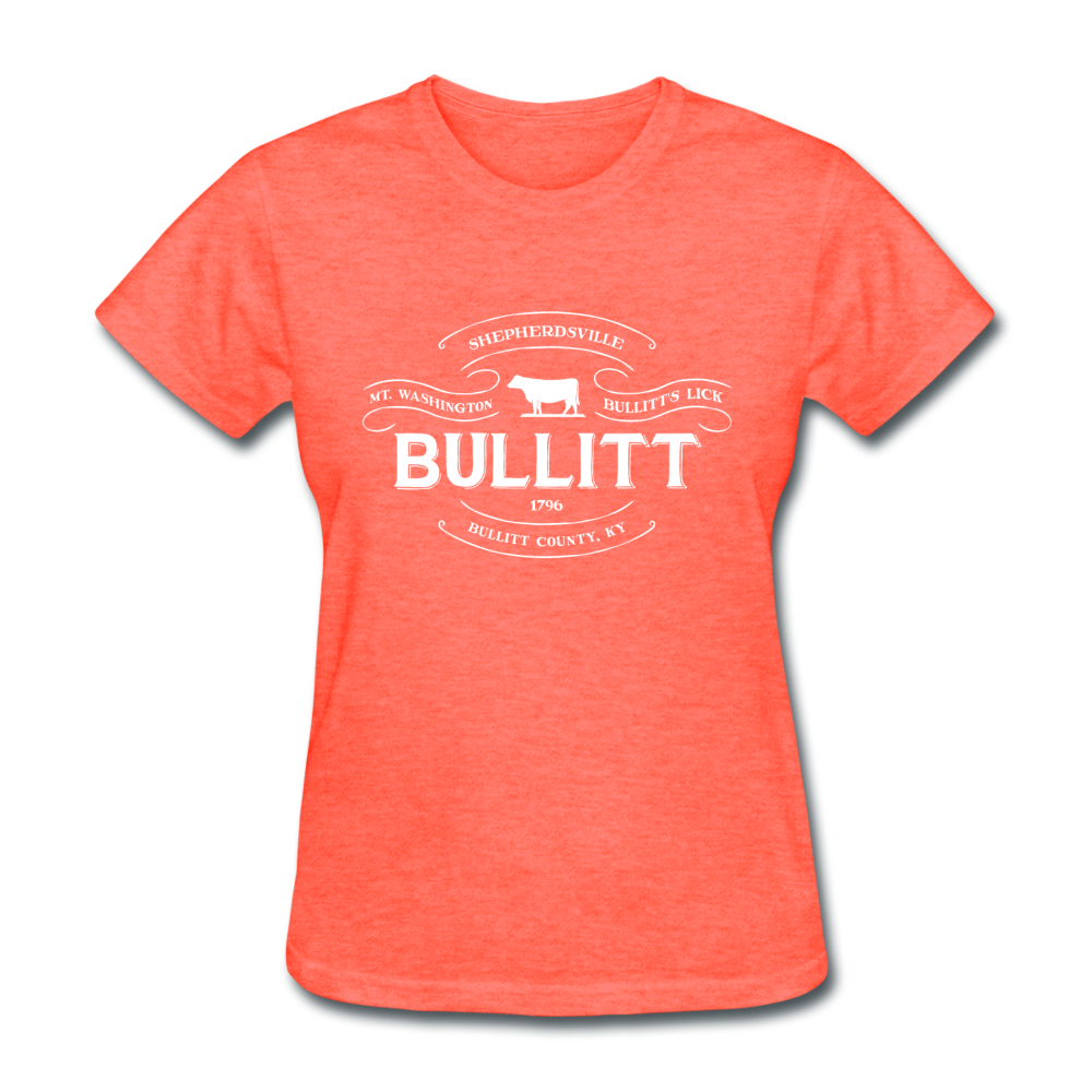 Bullitt County Vintage Banner Women's T-Shirt - heather coral